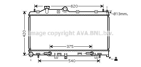 AVA QUALITY COOLING Радиатор, охлаждение двигателя SU2076